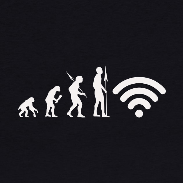 Wifi Evolution Internet Junkie Nerd by Foxxy Merch